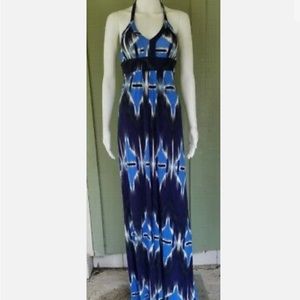 Banana Republic halter maxi dress - ikat print.